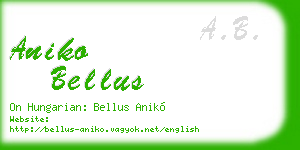 aniko bellus business card